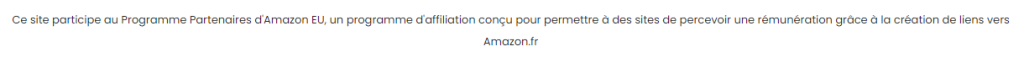 mention affiliation amazon