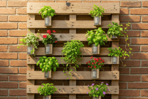 Création d'un jardin vertical en palettes
