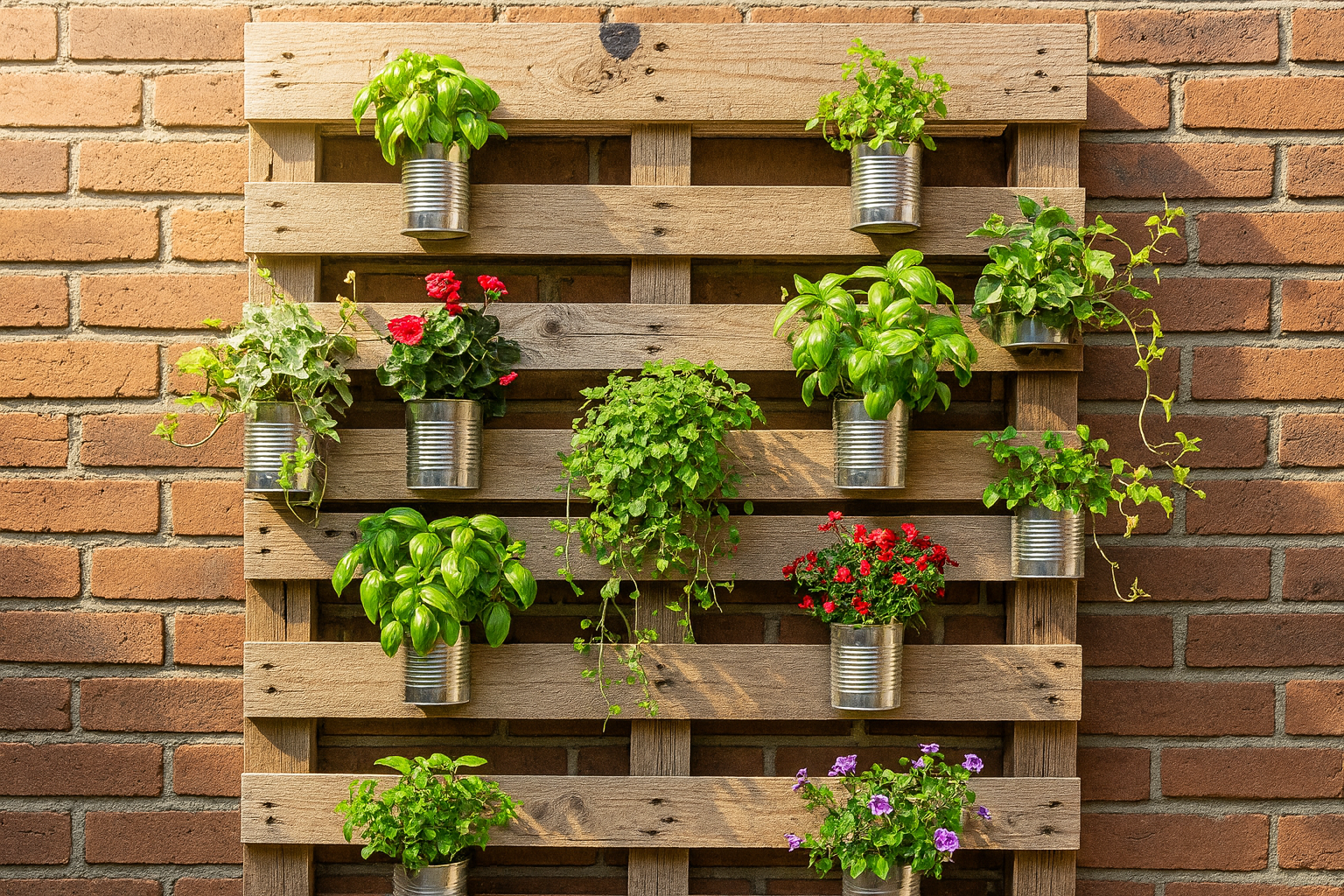 Création d'un jardin vertical en palettes