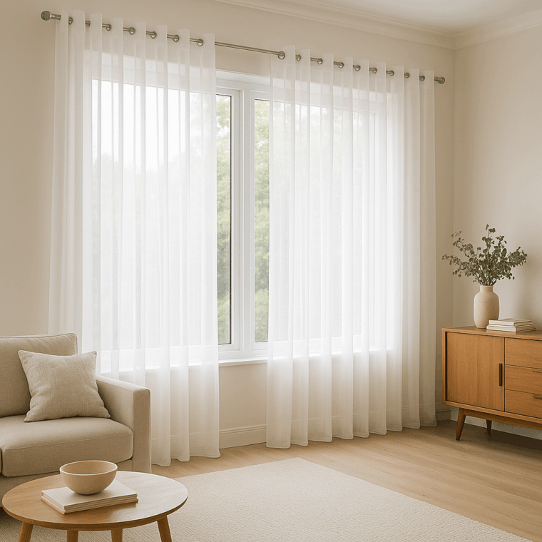 Voilages avec dimensions sur mesure